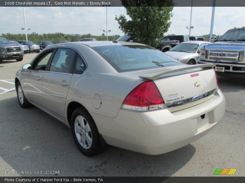 Gold Mist Metallic / Ebony Black 2008 Chevrolet Impala LT