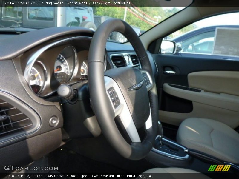 Bright White / Black/Light Frost Beige 2014 Chrysler 200 Touring Sedan