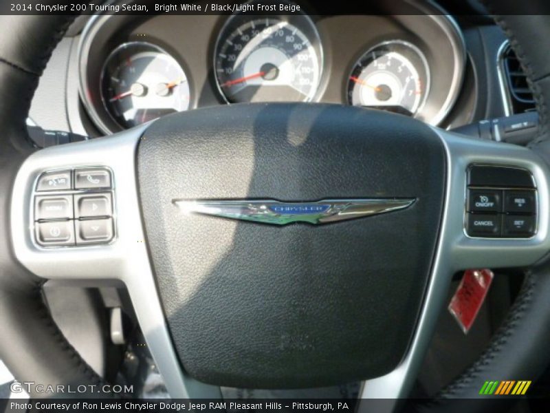 Bright White / Black/Light Frost Beige 2014 Chrysler 200 Touring Sedan
