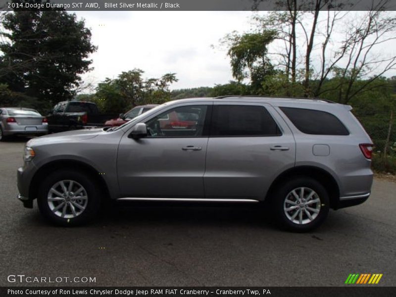 Billet Silver Metallic / Black 2014 Dodge Durango SXT AWD