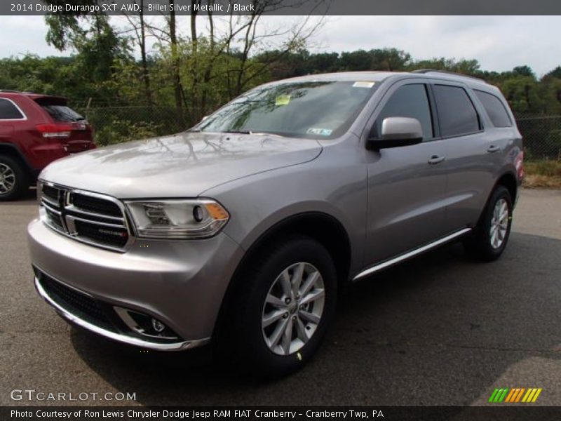 Billet Silver Metallic / Black 2014 Dodge Durango SXT AWD