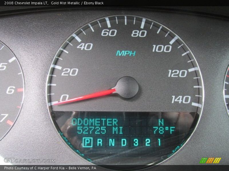 Gold Mist Metallic / Ebony Black 2008 Chevrolet Impala LT