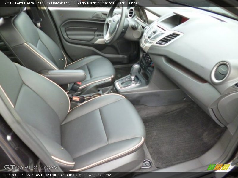  2013 Fiesta Titanium Hatchback Charcoal Black Leather Interior