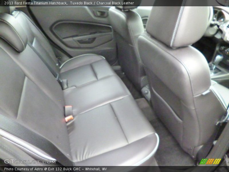 Tuxedo Black / Charcoal Black Leather 2013 Ford Fiesta Titanium Hatchback