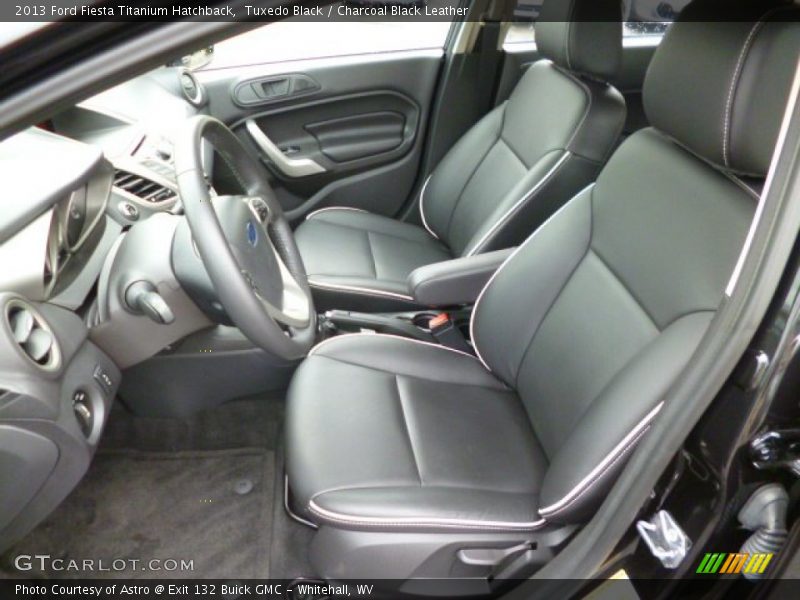  2013 Fiesta Titanium Hatchback Charcoal Black Leather Interior