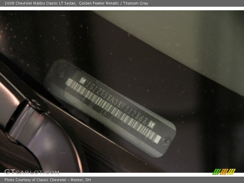 Golden Pewter Metallic / Titanium Gray 2008 Chevrolet Malibu Classic LT Sedan