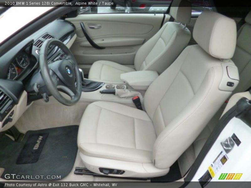 Alpine White / Taupe 2010 BMW 1 Series 128i Convertible