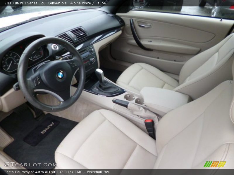 Alpine White / Taupe 2010 BMW 1 Series 128i Convertible