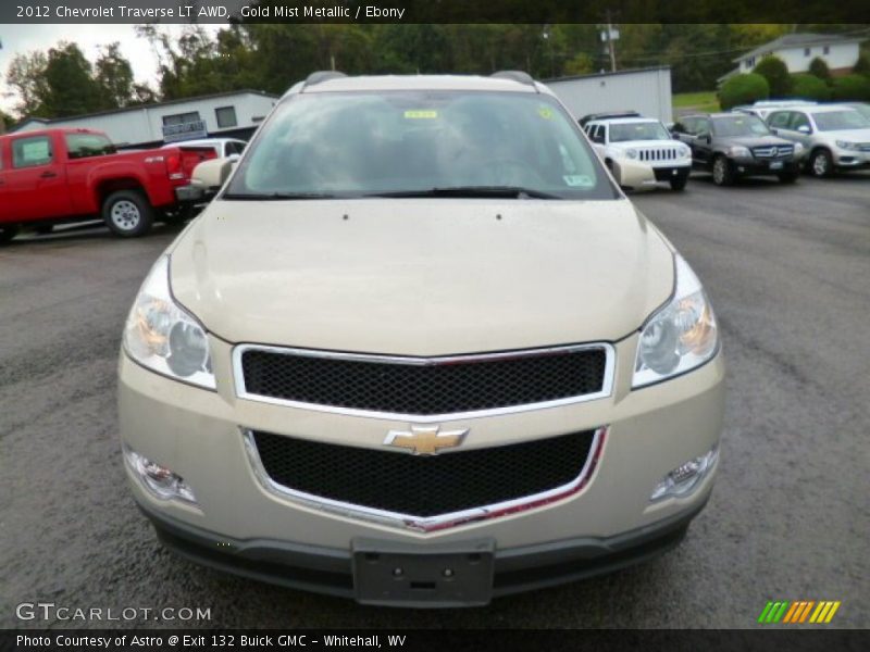 Gold Mist Metallic / Ebony 2012 Chevrolet Traverse LT AWD