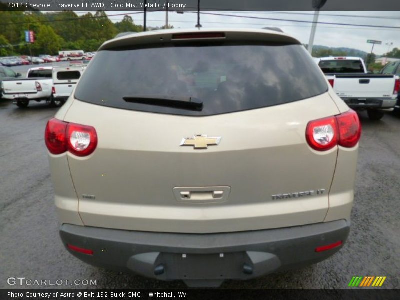 Gold Mist Metallic / Ebony 2012 Chevrolet Traverse LT AWD