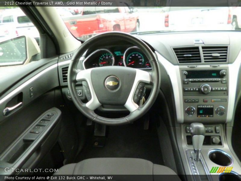 Gold Mist Metallic / Ebony 2012 Chevrolet Traverse LT AWD