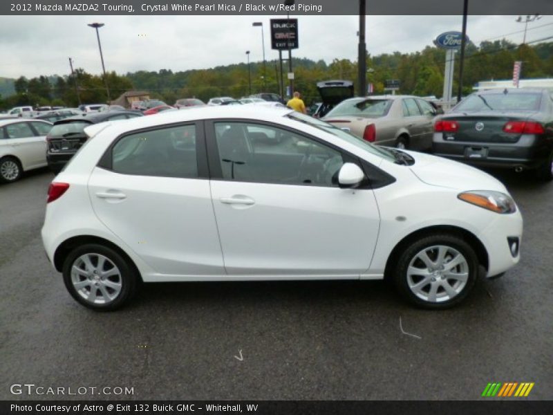 Crystal White Pearl Mica / Black w/Red Piping 2012 Mazda MAZDA2 Touring