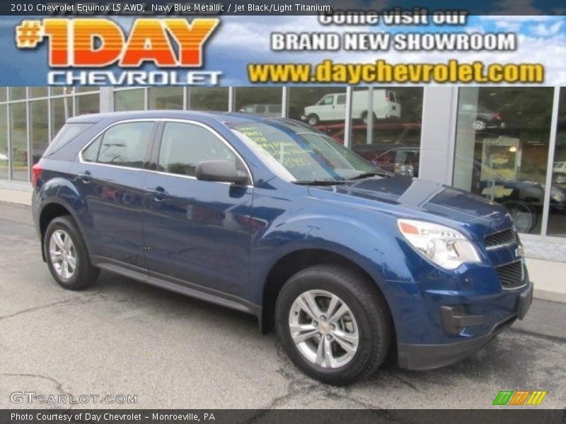 Navy Blue Metallic / Jet Black/Light Titanium 2010 Chevrolet Equinox LS AWD