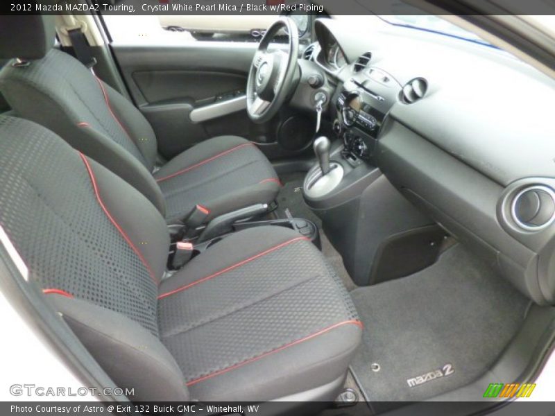 Crystal White Pearl Mica / Black w/Red Piping 2012 Mazda MAZDA2 Touring