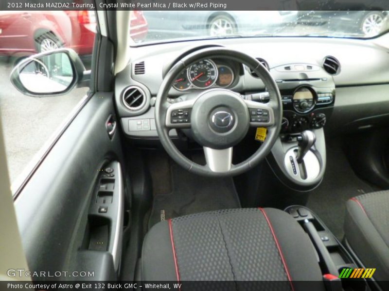 Crystal White Pearl Mica / Black w/Red Piping 2012 Mazda MAZDA2 Touring
