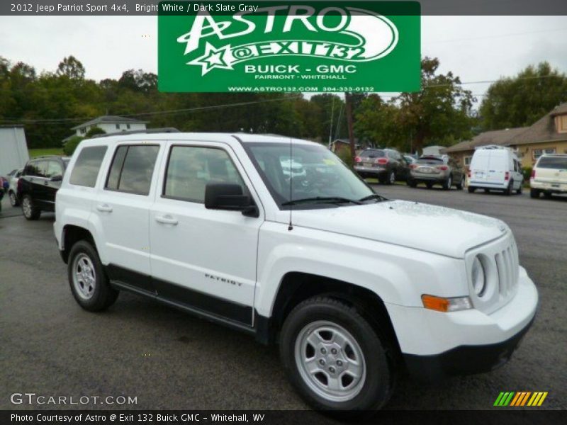 Bright White / Dark Slate Gray 2012 Jeep Patriot Sport 4x4
