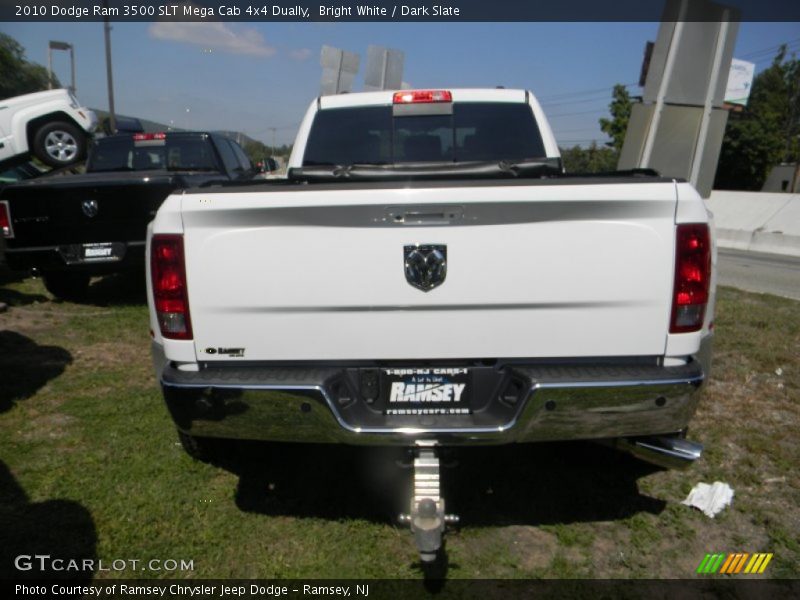 Bright White / Dark Slate 2010 Dodge Ram 3500 SLT Mega Cab 4x4 Dually