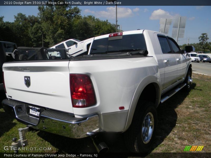 Bright White / Dark Slate 2010 Dodge Ram 3500 SLT Mega Cab 4x4 Dually