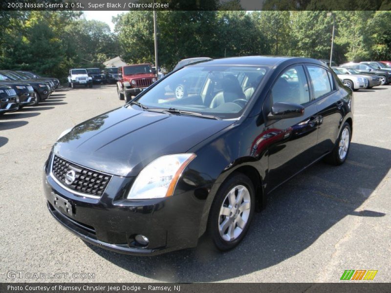 Super Black / Charcoal/Steel 2008 Nissan Sentra 2.0 SL