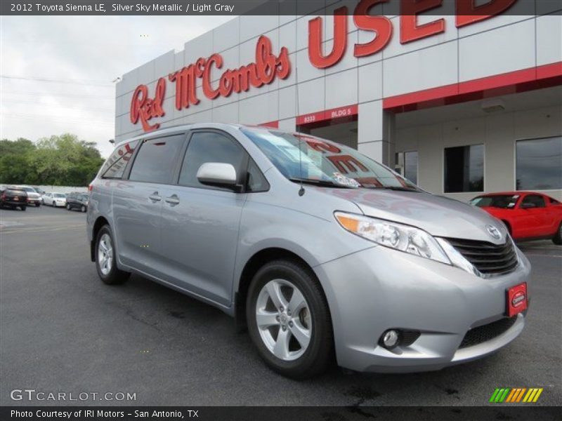 Silver Sky Metallic / Light Gray 2012 Toyota Sienna LE