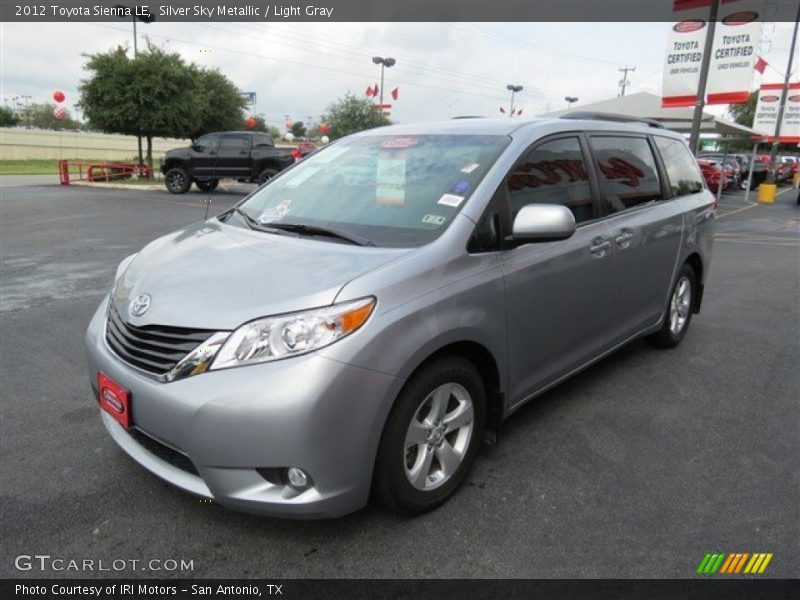 Silver Sky Metallic / Light Gray 2012 Toyota Sienna LE