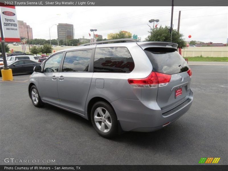 Silver Sky Metallic / Light Gray 2012 Toyota Sienna LE