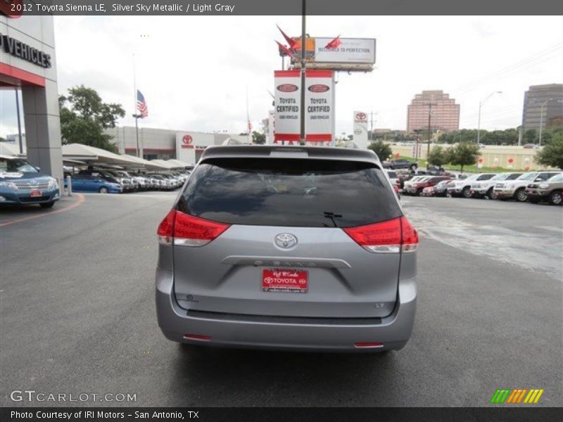 Silver Sky Metallic / Light Gray 2012 Toyota Sienna LE