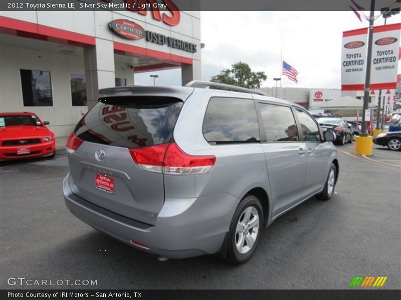 Silver Sky Metallic / Light Gray 2012 Toyota Sienna LE