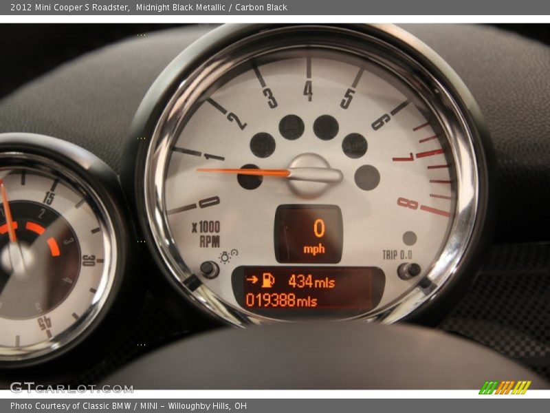 Midnight Black Metallic / Carbon Black 2012 Mini Cooper S Roadster
