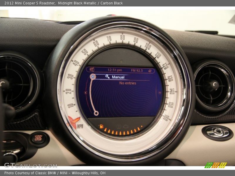 Midnight Black Metallic / Carbon Black 2012 Mini Cooper S Roadster