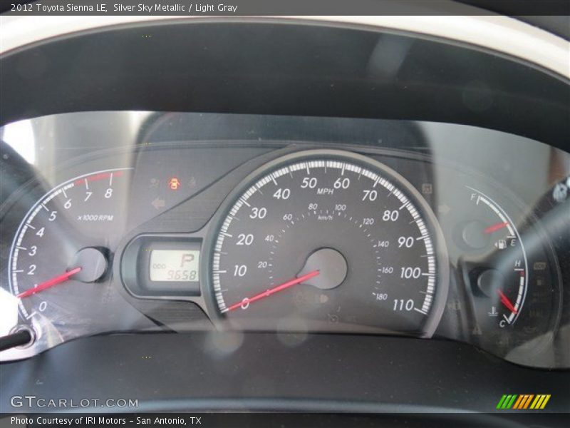 Silver Sky Metallic / Light Gray 2012 Toyota Sienna LE