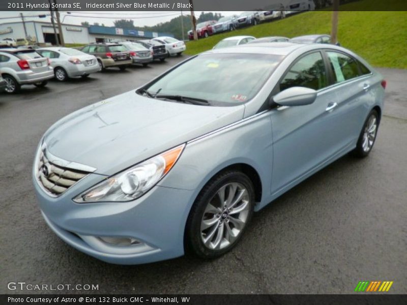 Iridescent Silver Blue Metallic / Black 2011 Hyundai Sonata SE