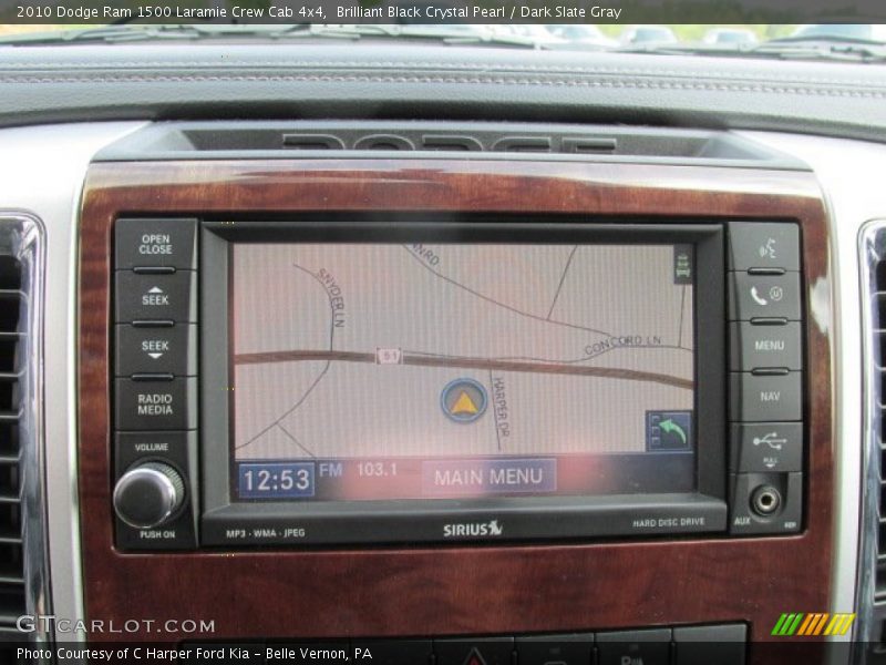 Brilliant Black Crystal Pearl / Dark Slate Gray 2010 Dodge Ram 1500 Laramie Crew Cab 4x4