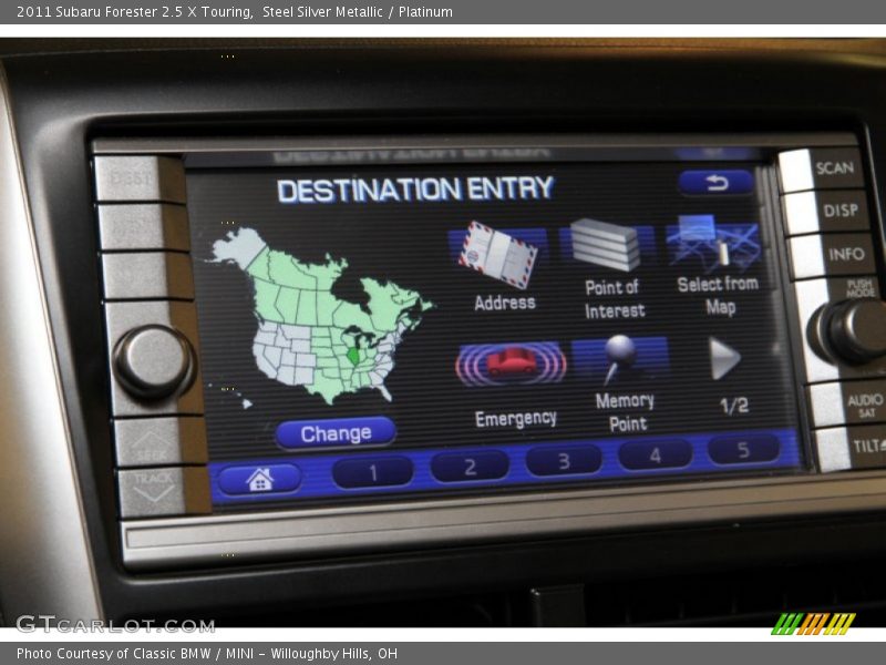 Controls of 2011 Forester 2.5 X Touring