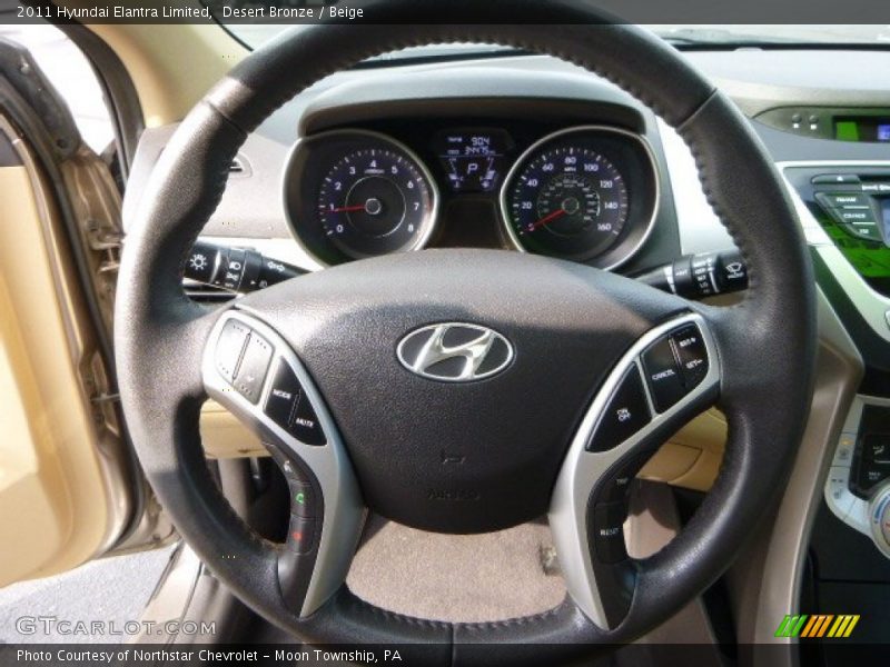 Desert Bronze / Beige 2011 Hyundai Elantra Limited