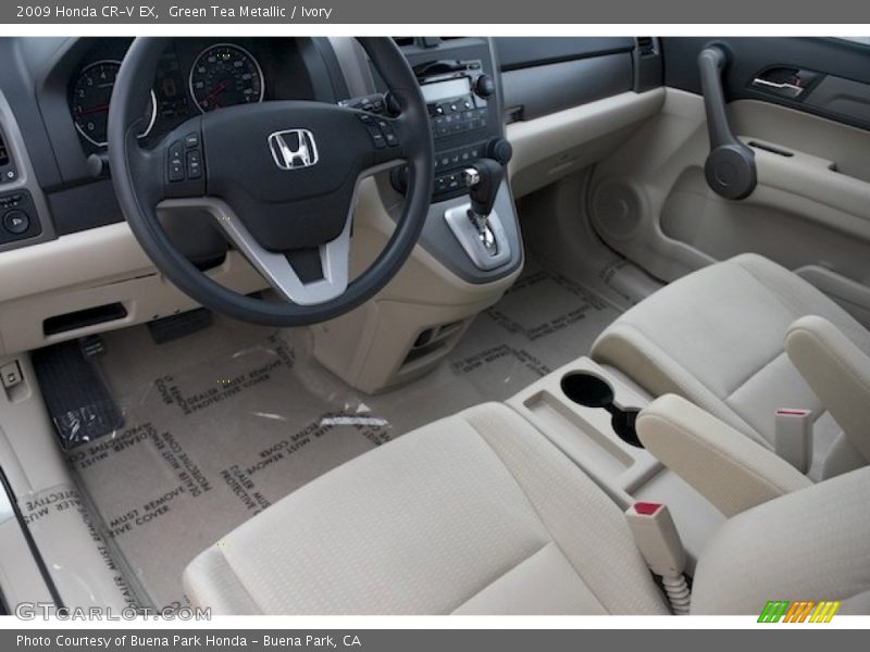 Green Tea Metallic / Ivory 2009 Honda CR-V EX