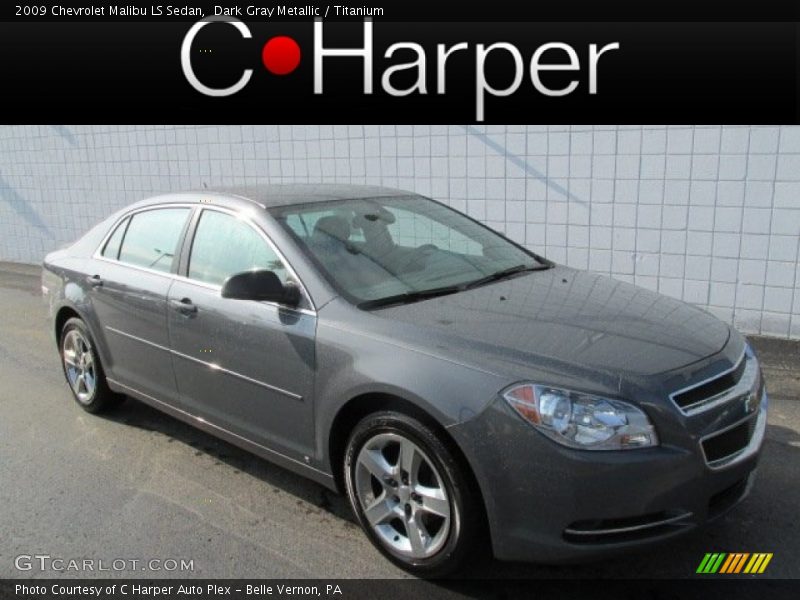 Dark Gray Metallic / Titanium 2009 Chevrolet Malibu LS Sedan