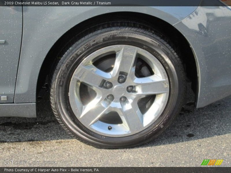 Dark Gray Metallic / Titanium 2009 Chevrolet Malibu LS Sedan