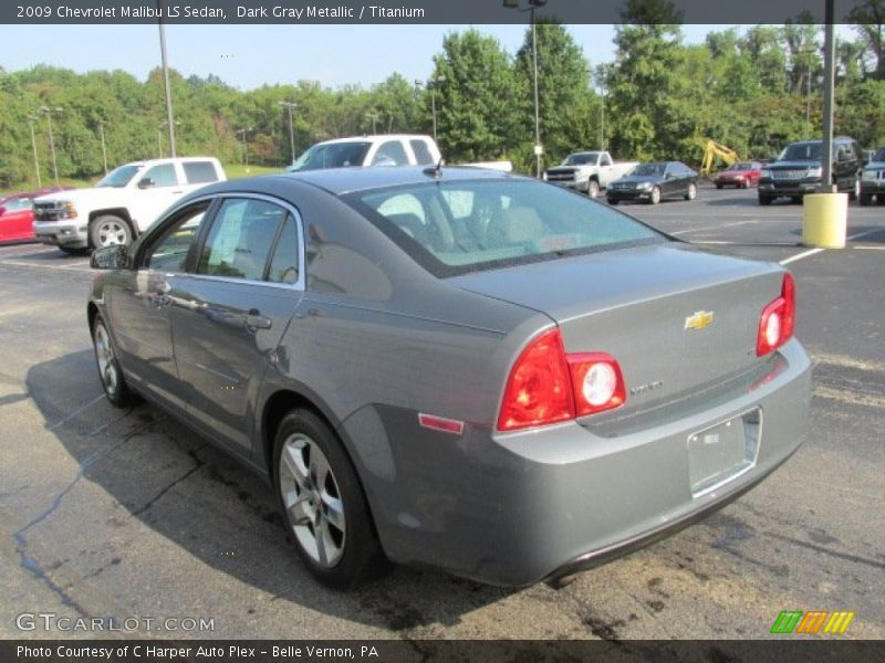 Dark Gray Metallic / Titanium 2009 Chevrolet Malibu LS Sedan