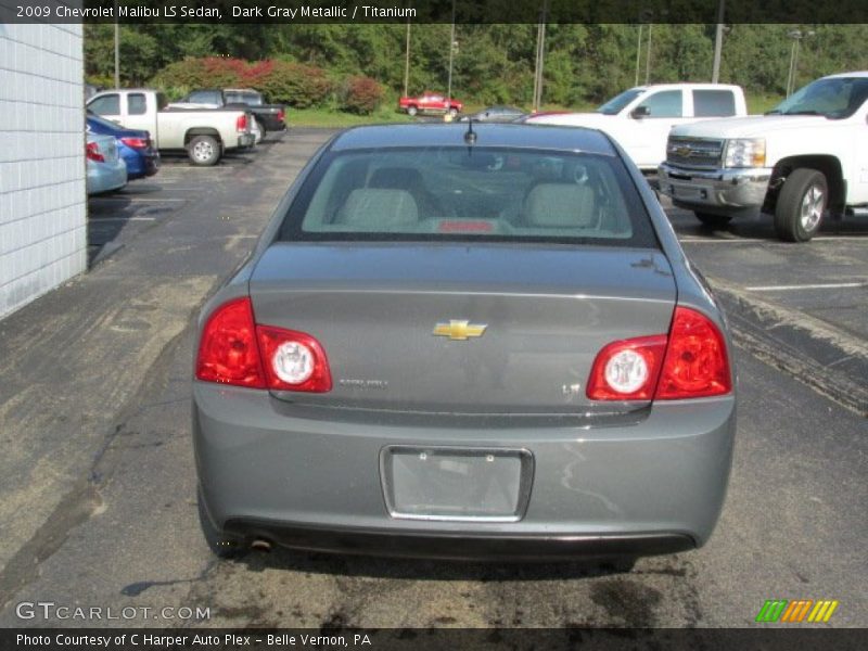 Dark Gray Metallic / Titanium 2009 Chevrolet Malibu LS Sedan