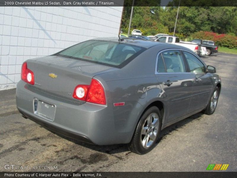 Dark Gray Metallic / Titanium 2009 Chevrolet Malibu LS Sedan