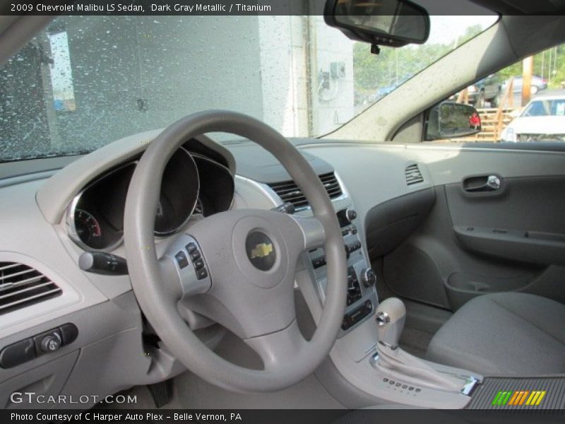 Dark Gray Metallic / Titanium 2009 Chevrolet Malibu LS Sedan
