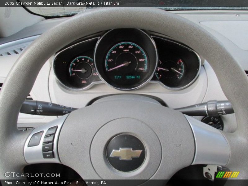 Dark Gray Metallic / Titanium 2009 Chevrolet Malibu LS Sedan