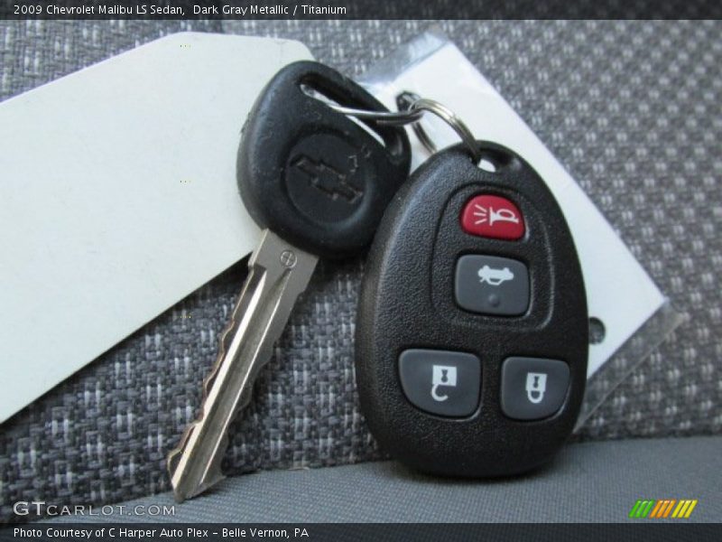 Dark Gray Metallic / Titanium 2009 Chevrolet Malibu LS Sedan