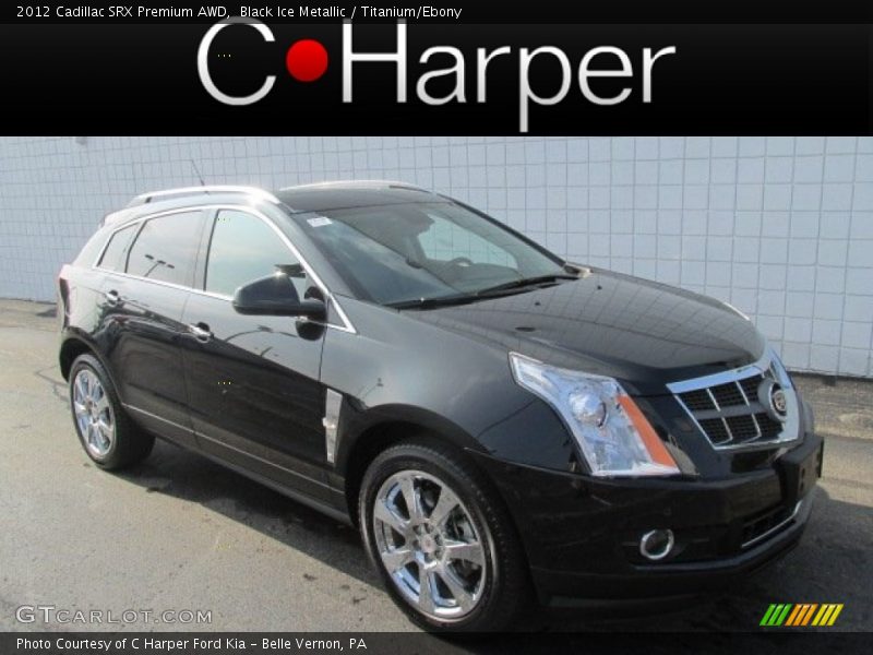 Black Ice Metallic / Titanium/Ebony 2012 Cadillac SRX Premium AWD