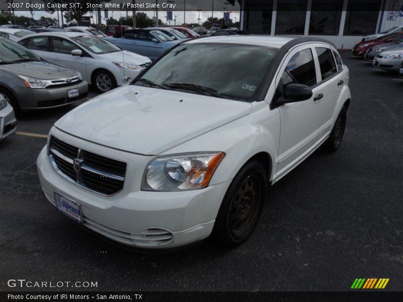 Stone White / Pastel Slate Gray 2007 Dodge Caliber SXT