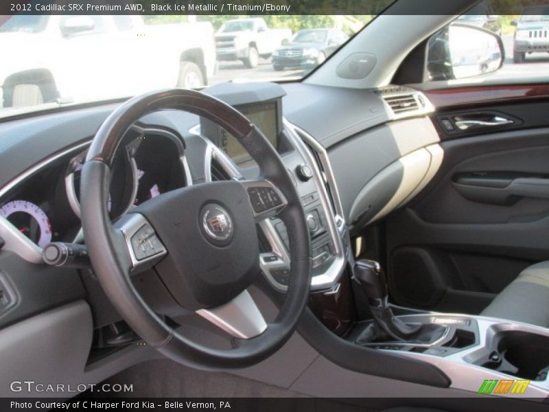 Black Ice Metallic / Titanium/Ebony 2012 Cadillac SRX Premium AWD
