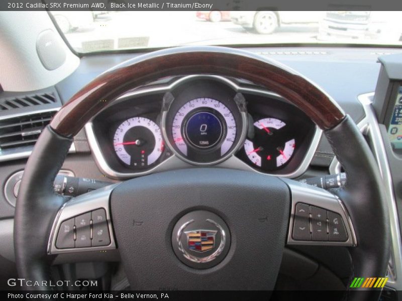 Black Ice Metallic / Titanium/Ebony 2012 Cadillac SRX Premium AWD