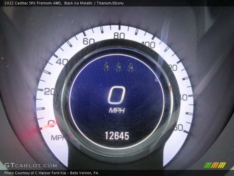 Black Ice Metallic / Titanium/Ebony 2012 Cadillac SRX Premium AWD