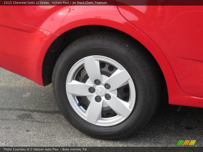 Victory Red / Jet Black/Dark Titanium 2013 Chevrolet Sonic LS Sedan